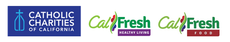 Logos: Catholic Charities of California; CalFresh Healthy Living; CalFresh Food