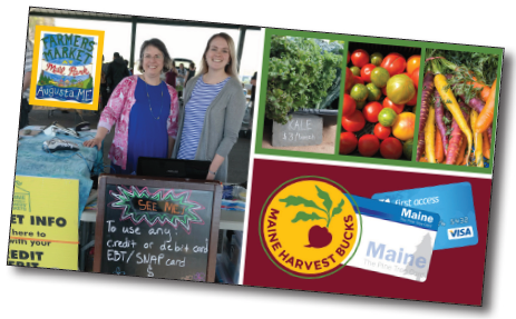 collage of images from the Maine Harvest Bucks program.