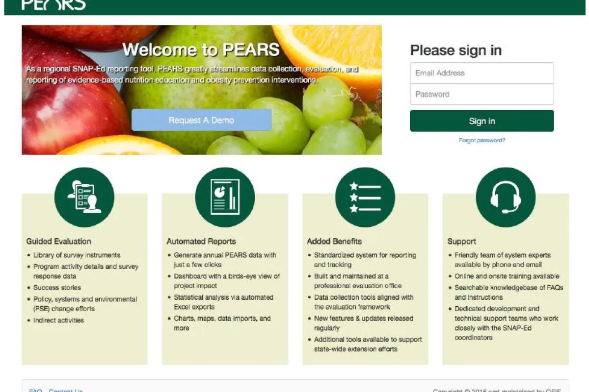 screenshot from web site