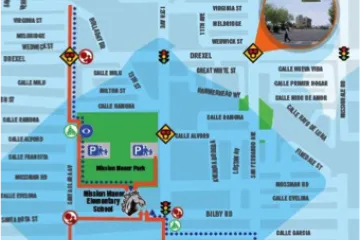 map of bike and walking routes